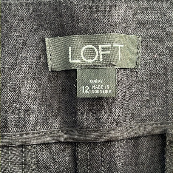 LOFT Cotton 4” Black Shorts, Size 12, Curvy Fit - Picture 4 of 5